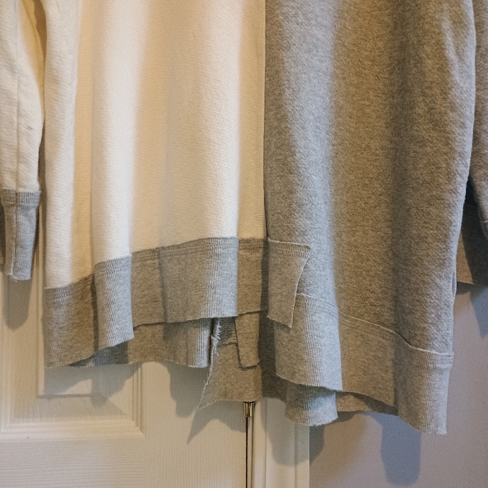 Wilt W725153 Women’s XS Gray White Colorblock Raw Hem Asymmetrical Long... - Picture 8 of 12